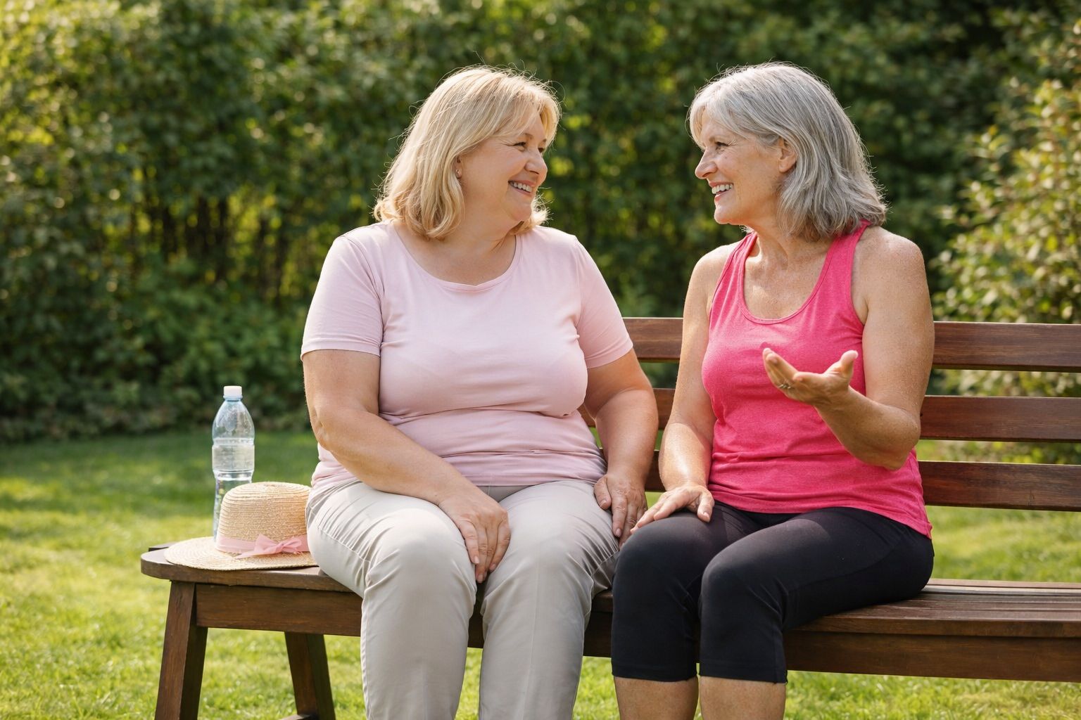 Grandmother and granddaughter