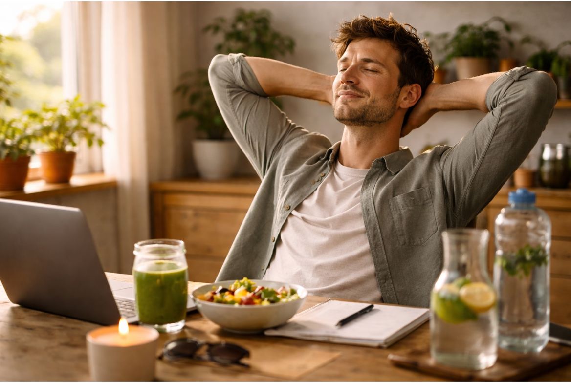 happy person building habits