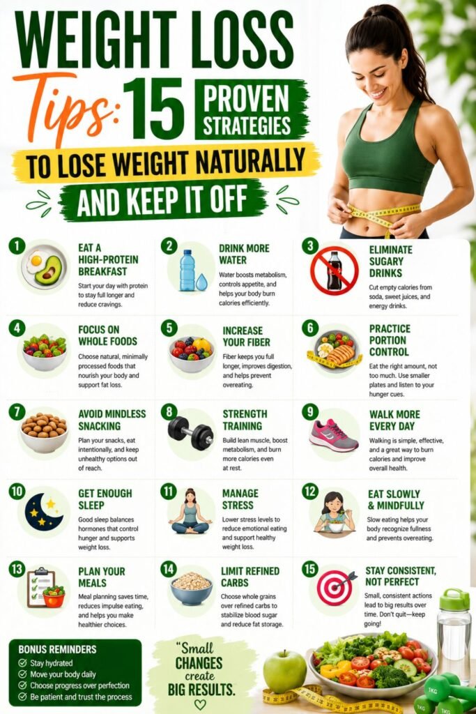 15 Proven Strategies to Lose Weight Naturally and Keep It Off